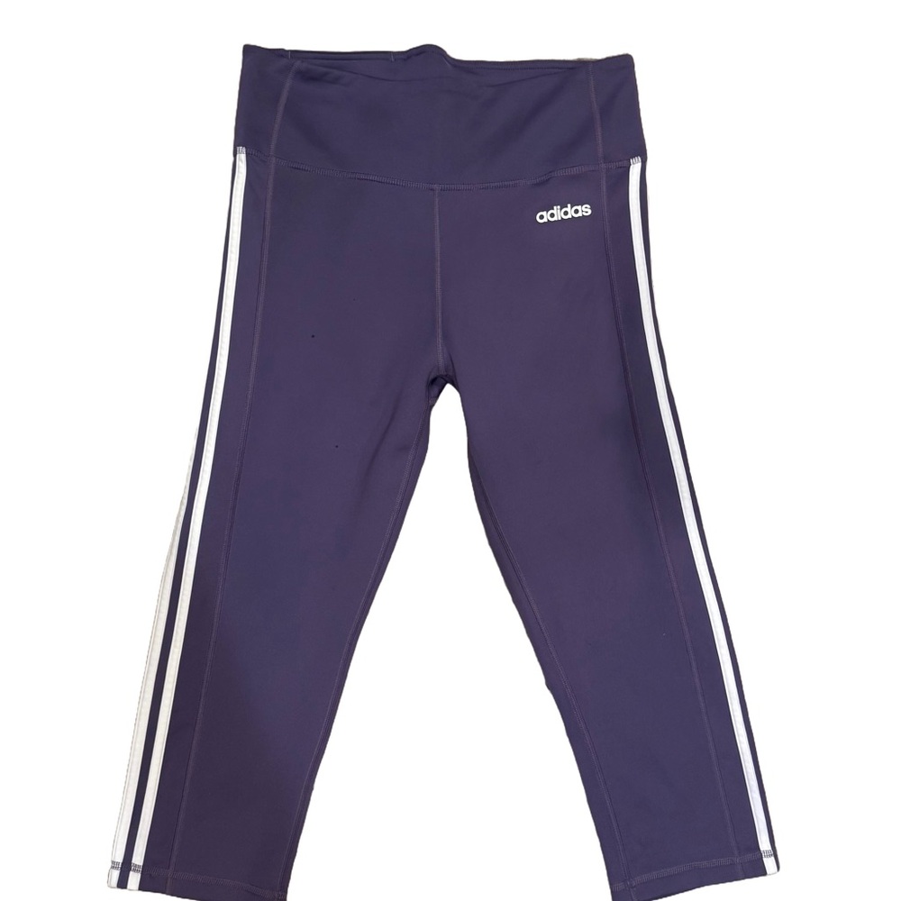 Adidas Purple Leggings with Iconic Design